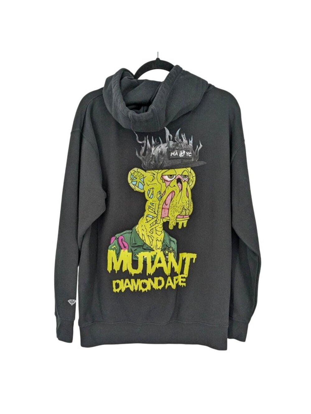 Diamond Supply Mutant Ape Graphic Hoodie Streetwear Y2K Skater Pullover Large